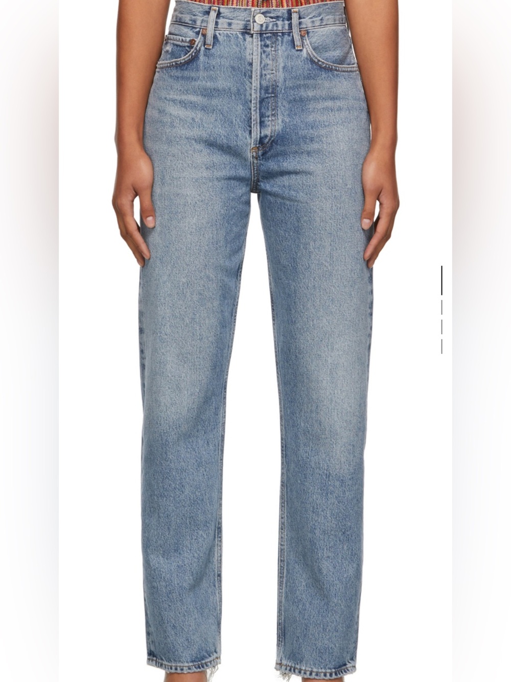 Classic High-Rise Straight Jeans - Light Blue